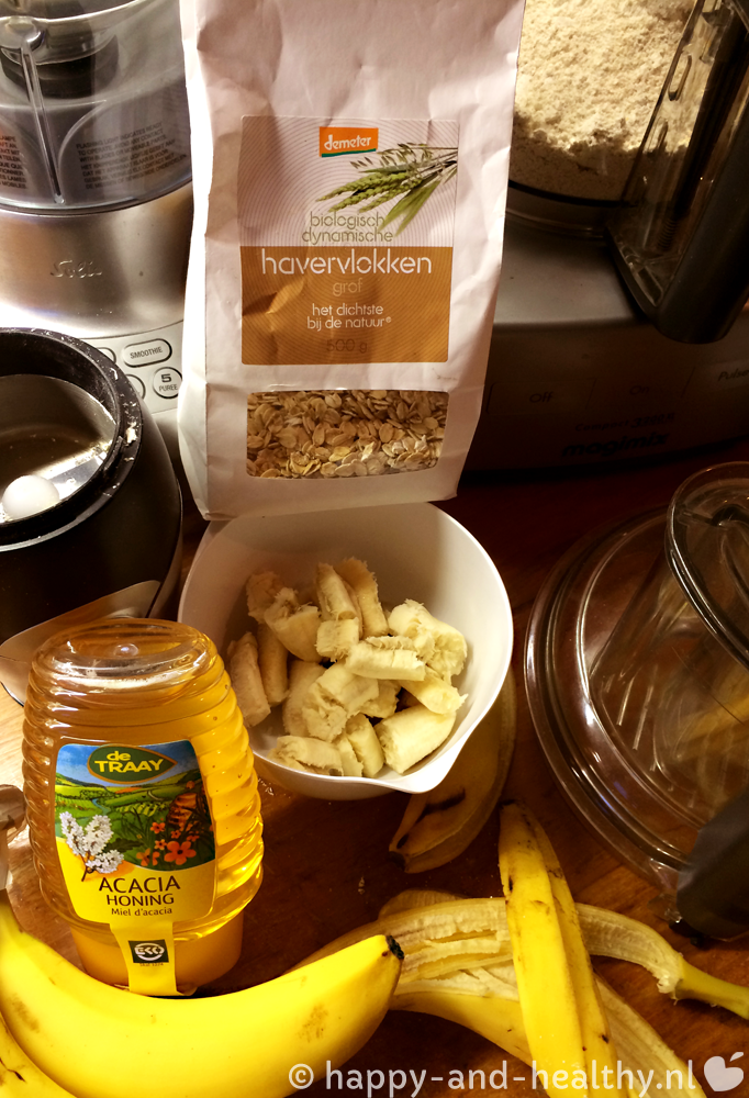 Ingredienten raw bananenbrood!
