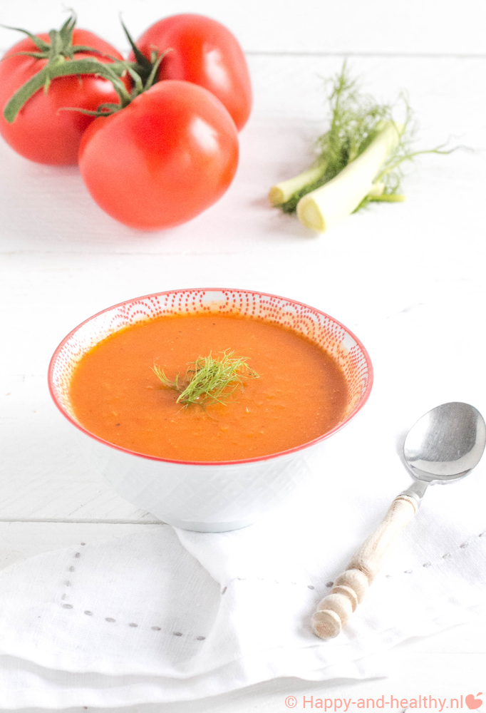 Hmmm lekker zomers venkel tomaten soepje! 